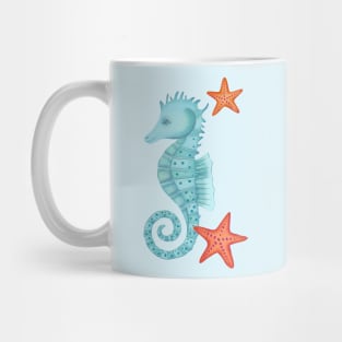 Sea Horse and Sea Stars Mug